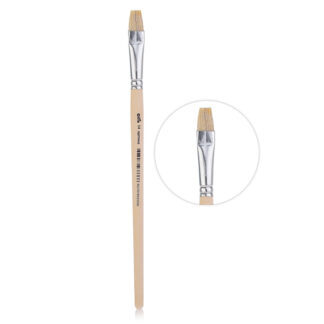 Кисть живописная "Cosmo" щетина № 14 плоская, индивидуальная маркировка, деревянная ручка
