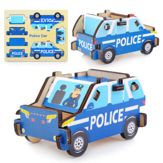 Пазл деревянный "Машина Полиция"