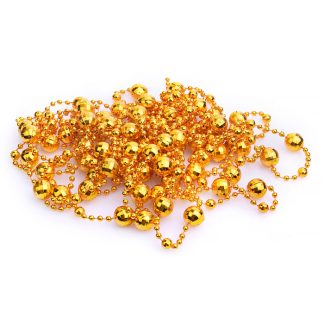 Новогоднее украшение "Бусы шары" золото, 5м, в банке