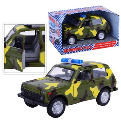 Машина "Автопарк" Военная, на батарейках, в коробке