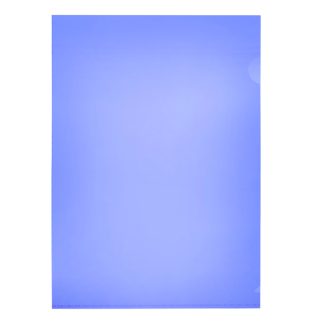 Папка-уголок A4, 120 мкм, гладкая фактура, полупрозрачная синяя