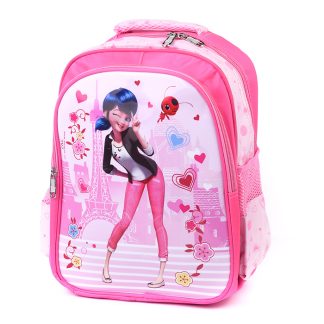 Рюкзак школьный Леди Баг и Супер-Кот розовый