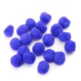 Набор помпонов для творчества 25 мм, 20 шт, цвет фиолетовый, в пластиковом пакете с блистерным подвесом