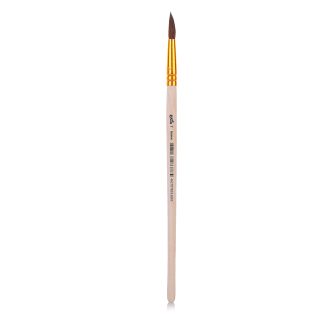 Кисть живописная "Cosmo" пони № 07 круглая, индивидуальная маркировка, деревянная ручка