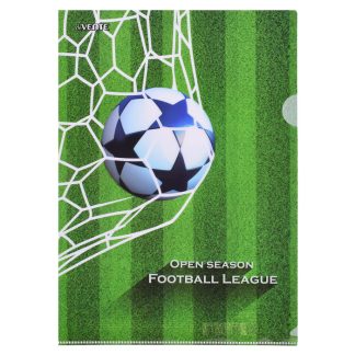 Папка-уголок "Football League" A4 (220x310 мм), 150 мкм, непрозрачная с рисунком, индивидуальная маркировка