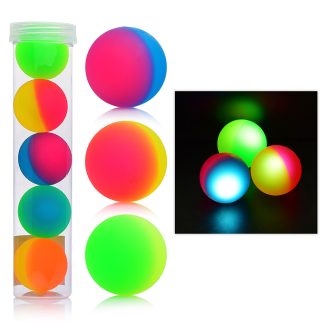 Мяч "Яркие краски" (4,5 см), со светом, в тубе