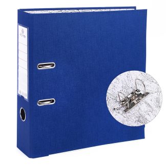 Папка с арочным механизмом "Attomex" A4 75 мм PP разобранная, металлическая окантовка, запечатка форзаца, наварной карман с этикеткой, синяя