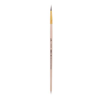 Кисть живописная "Cosmo" колонок № 02 круглая, индивидуальная маркировка, деревянная ручка