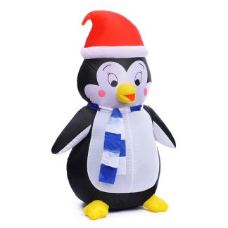 Надувная фигура Пингвин новогодний, со встроенным вентилятором (120см)
