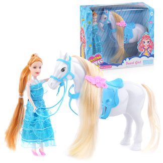 Кукла "Каролина" с лошадкой, в коробке