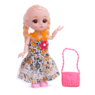 Кукла "Мишель" в сарафане с сумочкой, в пакете