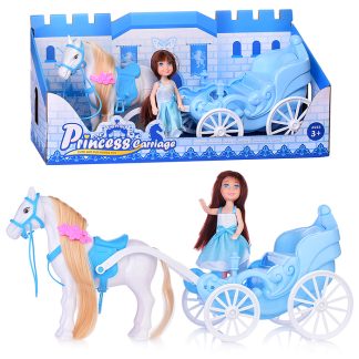 Карета "Сказка-2" с лошадкой и куклой, в коробке