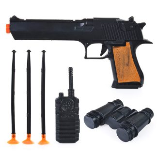 Пистолет "Разведчик" с пулями присосками, биноклем и рацией, в пакете