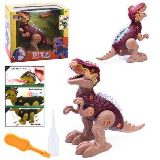 Конструктор "Динозавр-хищник" с отверткой, в коробке