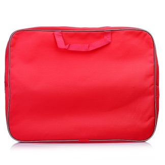 Папка менеджера широкая A3 (45x35x7 см) текстильная, на молнии, с текстильными ручками, увеличенная длина 24 см, с внутренним карманом, красная