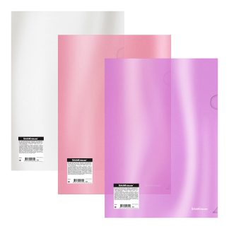 Папка-уголок пластиковая Glossy Candy, A4, полупрозрачный, ассорти