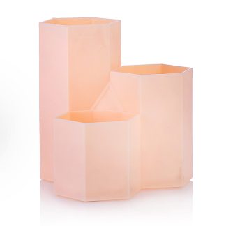 Органайзер для канцелярских принадлежностей "Combs" настольный, 11,5x11,5x12 см, пластиковый, цвет розовый