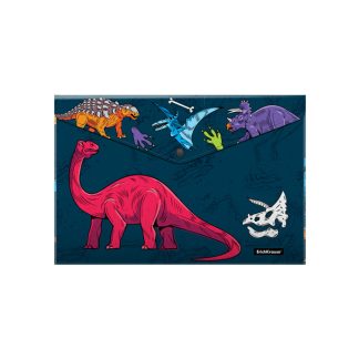 Папка-конверт на кнопке пластиковая Dino Planet, A4 (в пакете по 12 шт.)