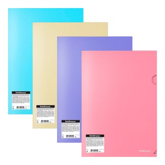 Папка-уголок пластиковая Diagonal Pastel, A4, непрозрачный, ассорти