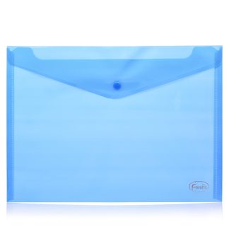 Папка-конверт А4 с кнопкой 0.16мм (синяя) ПП