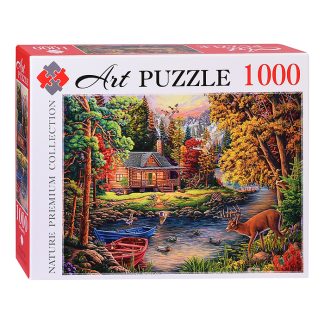 Пазлы 1000 Artpuzzle "Уютный домик у реки"