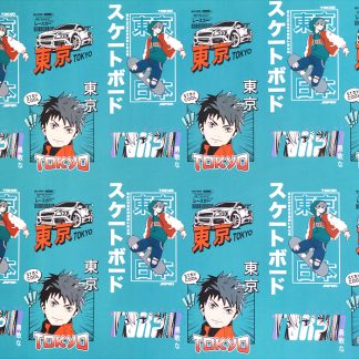 Упаковочная бумага глянц. 70*100см, MESHU "Anime boy", 80г/м2