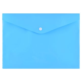 Папка-конверт на кнопке "Pastel" A4 (330x235 мм) 180 мкм, непрозрачная пастельная бирюзовая