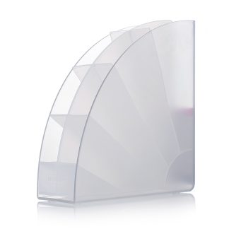 Органайзер для канцелярских принадлежностей "Fan" настольный, 155x176x68 мм, пластиковый, белый, индивидуальная упаковка