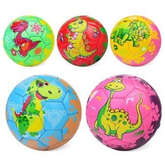 Мяч футбольный "Динозаврики" PU, размер 5, 100 г