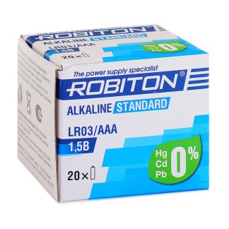 Батарейки алкалиновые ROBITON STANDARD LR03BULK20 (20шт.)