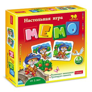 Настольная игра МЕМО "Сказки" 36 карточек