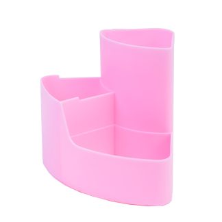 Органайзер для канцелярских принадлежностей "Corner" настольный, 13x11x11 см, пластиковый, цвет розовый