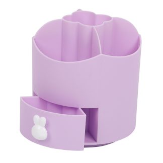 Органайзер для пишущих принадлежностей настольный "Funny bunny" 13,9x12,5x14,5 см см, вращающаяся, фиолетовая, в пластиковом пакете