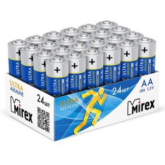 Батарея щелочная Mirex LR6 / AA 1,5V, шоубокс 24 шт.
