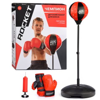 Игровой набор R0145 "Бокс- Чемпион" стойка 90-120см+перчатки