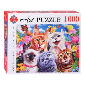 Пазлы 1000 Artpuzzle "Веселое селфи котят"