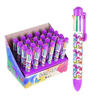 Ручка шариковая-автомат  8-цветная