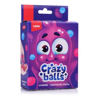 Химические опыты.Crazy Balls "Розовый, голубой и фиолетовый шарики"