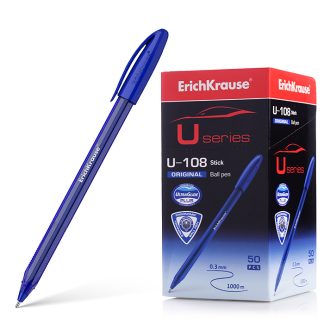Ручка шариковая U-108 Original Stick 1.0, Ultra Glide Technology, цвет чернил синий (в коробке по 50 шт.)