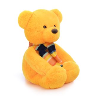 Медведь Люк, желтый с шарфом, 45см