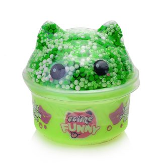 Игрушка для детей модели Funny Slime, слайм с вложениями, котенок
