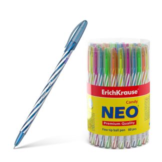 Ручка шариковая Neo® Candy, цвет чернил синий (в тубусе по 60 шт.)