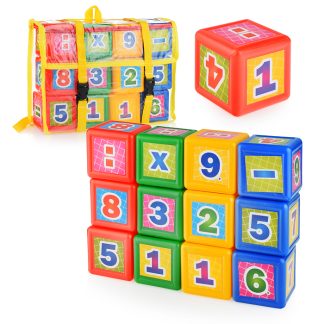Кубики математика "Портфель" объёмные (12 элементов)