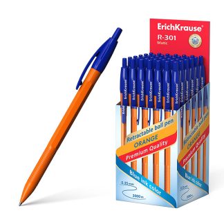 ТОП Ручка шариковая автоматическая R-301 Orange Matic 0.7, цвет чернил синий