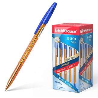 ТОП Ручка шариковая R-301 Amber Stick 0.7, цвет чернил синий