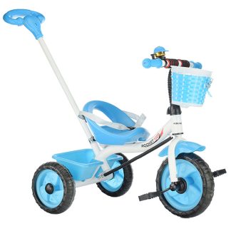 Велосипед 3-х колесный, бело-голубой