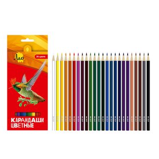 Набор цветных  карандашей 24 цв. "Ярко" заточенный