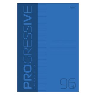 Тетрадь 96л А 4 линия "Progressive"  65г/кв.м пластиковая обложка на скобе синяя