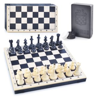 Шахматы "Айвенго" с доской (дерево+пластик 40/40см),с шашками