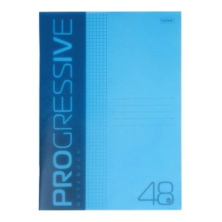 Тетрадь 48л  клетка  А4"Progressive"65г/кв.м Пластиковая обложка на скобе бирюзовая